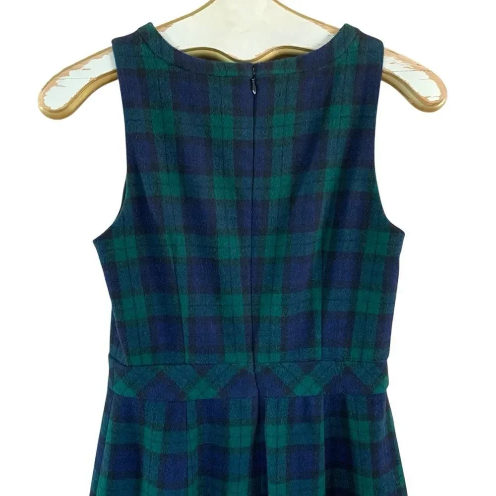 J. Crew Wool Plaid Sleeveless Dress